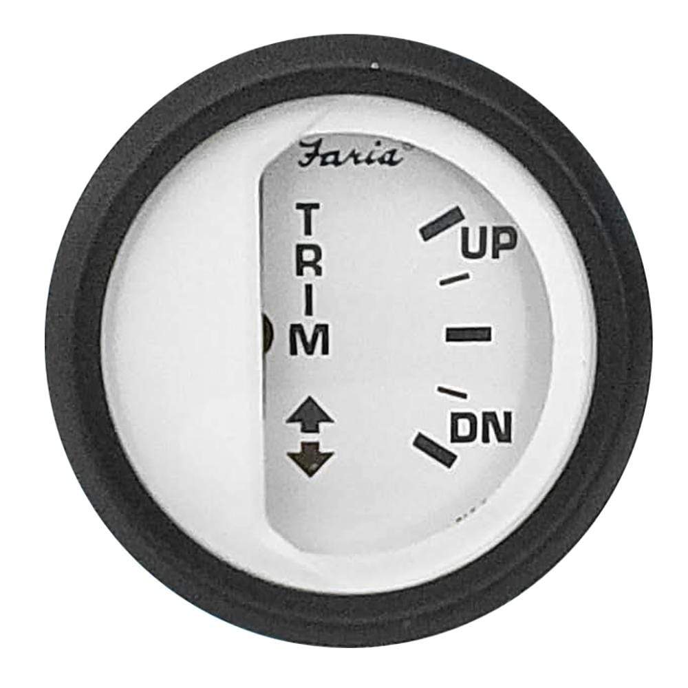 Faria Qualifies for Free Shipping Faria Euro White 2" Trim Gauge for Yamaha Outboard 97-up #12990