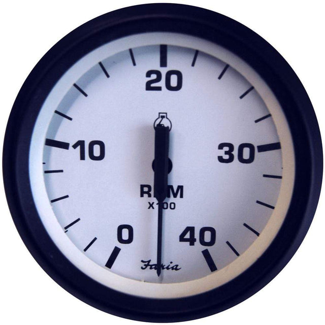Faria Qualifies for Free Shipping Faria Euro White 4" Tachometer 4000 RPM Diesel Mech Takeoff #32942