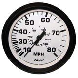 Faria Qualifies for Free Shipping Faria Euro White Speedometer 10- 80 MPH Mechanical #32910