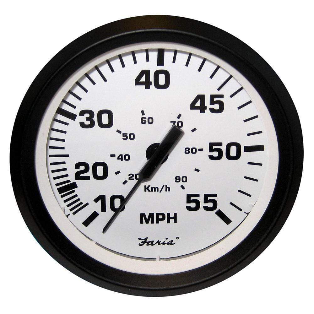 Faria Qualifies for Free Shipping Faria Euro White Speeedometer 10-55 MPH Mechanical #32909