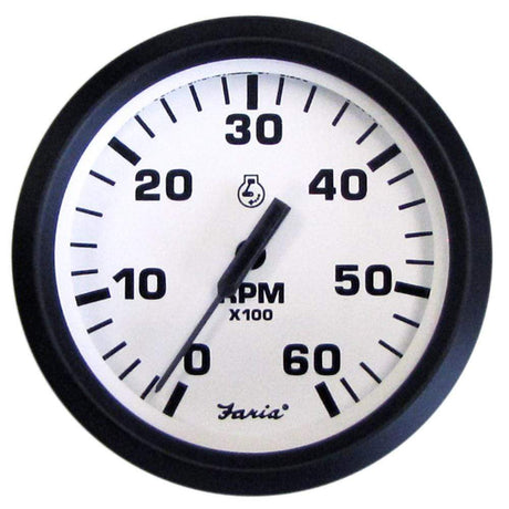 Faria Qualifies for Free Shipping Faria Euro White Tachometer 0-6000 RPM I/O #32904