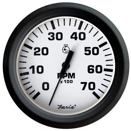 Faria Qualifies for Free Shipping Faria Euro White Tachometer 0-7000 RPM Outboard #32905