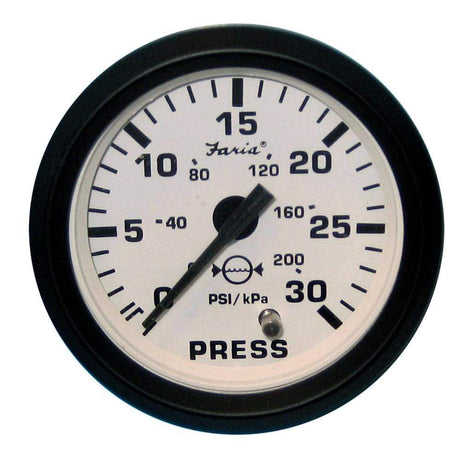 Faria Qualifies for Free Shipping Faria Euro White2" Water Pressure Gauge Kit 30 PSI #12903