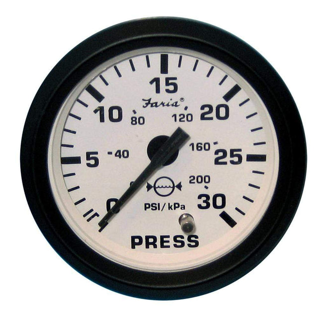 Faria Qualifies for Free Shipping Faria Euro White2" Water Pressure Gauge Kit 30 PSI #12903