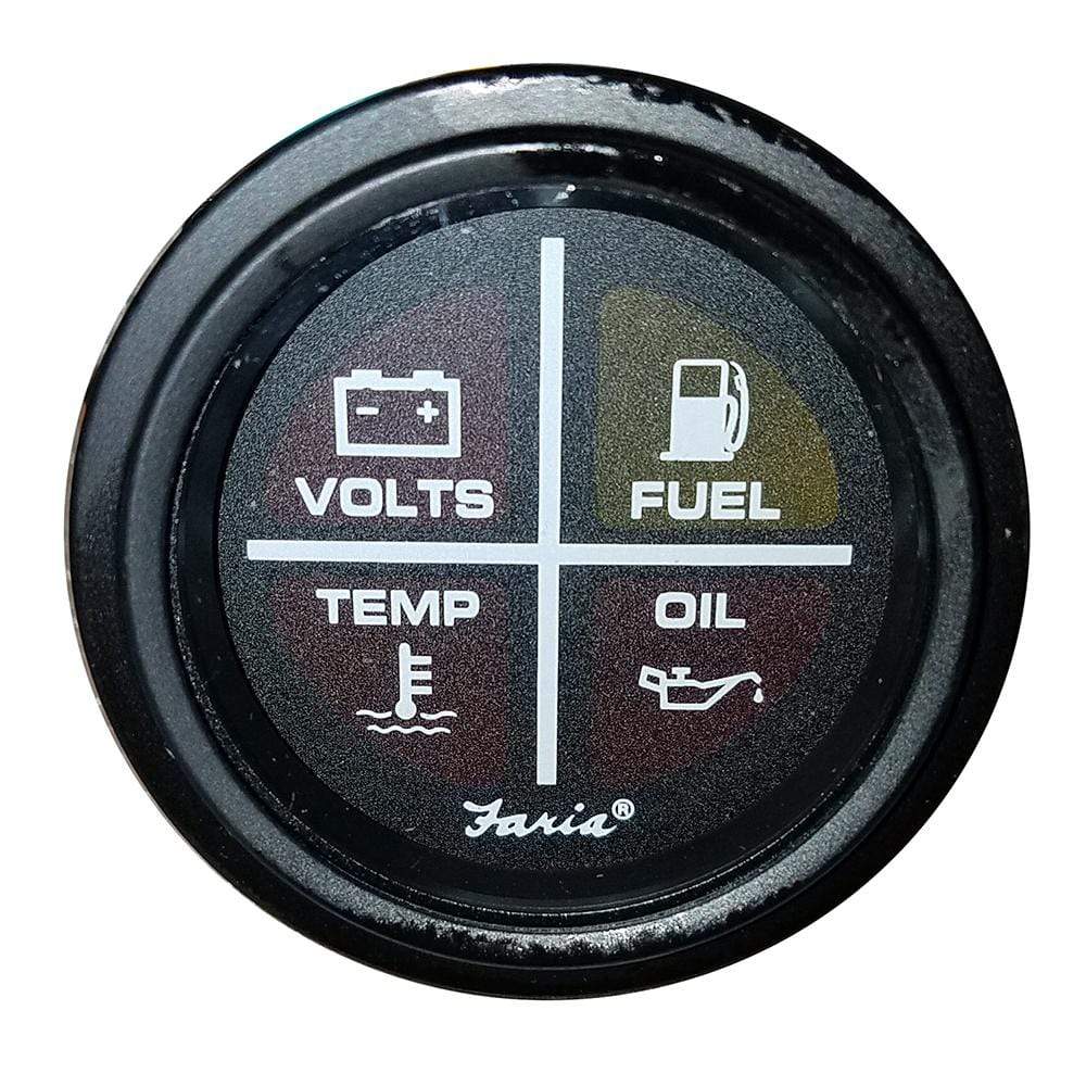 Faria Qualifies for Free Shipping Faria HD 2" Warning Light Indicator 4 Icon Black #23012