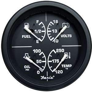 Faria Qualifies for Free Shipping Faria HD 4" Multi- Function Gauge Fuel/Oil PSI #43006
