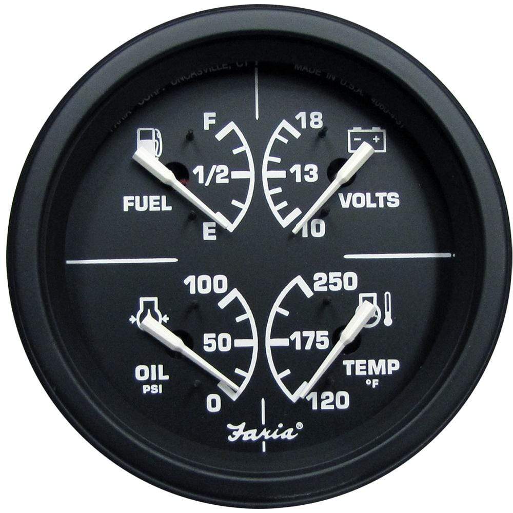 Faria Qualifies for Free Shipping Faria HD 4" Multi-function Gauge Fuel/Oil PSI #GF0036B