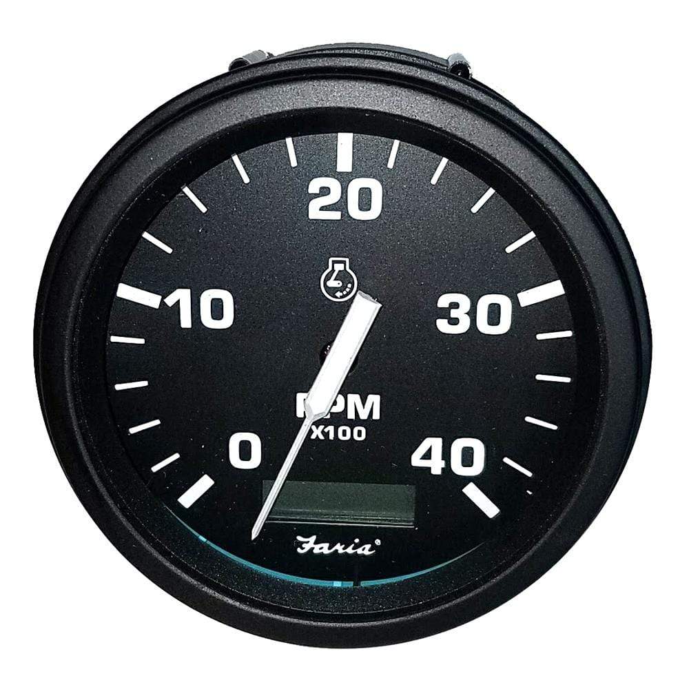 Faria Qualifies for Free Shipping Faria HD 4" Tach with Hourmeter 4000 RPM Diesel #43001
