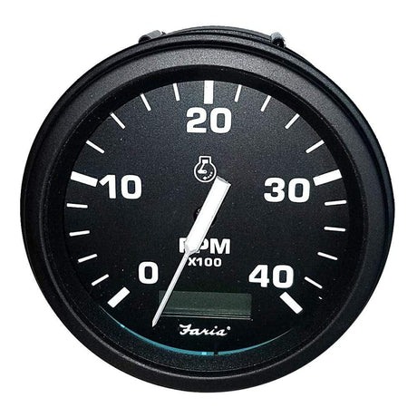 Faria Qualifies for Free Shipping Faria HD 4" Tach with Hourmeter 4000 RPM Diesel #43001