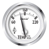 Faria Qualifies for Free Shipping Faria Newport SS 2" Cylinder Head Temperture Gauge with Sender #25011