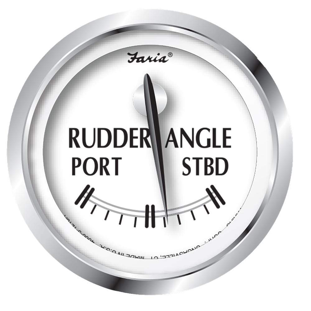 Faria Qualifies for Free Shipping Faria Newport SS 2" Rudder Angle Indicator Gauge #25006