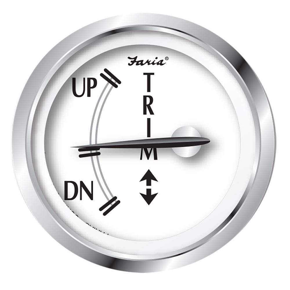 Faria Qualifies for Free Shipping Faria Newport SS 2" Trim Gauge for J/E/Suzuki Outboard #25007