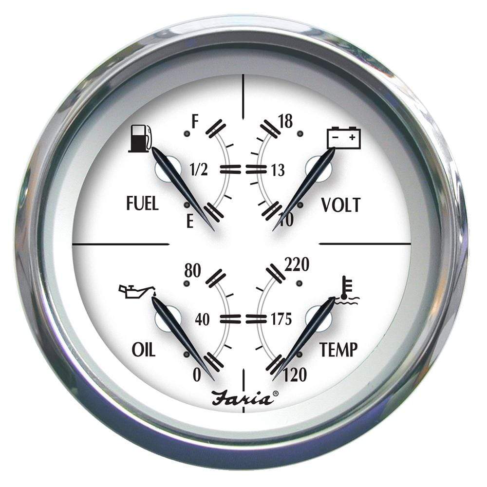 Faria Qualifies for Free Shipping Faria Newport SS 4" Multifunction Gauge #45012