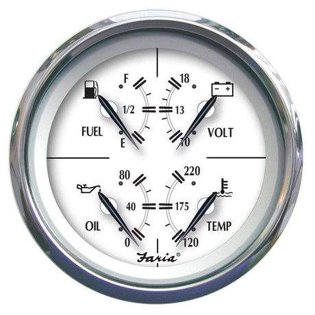 Faria Qualifies for Free Shipping Faria Newport SS 4" Multifunction Gauge #45012
