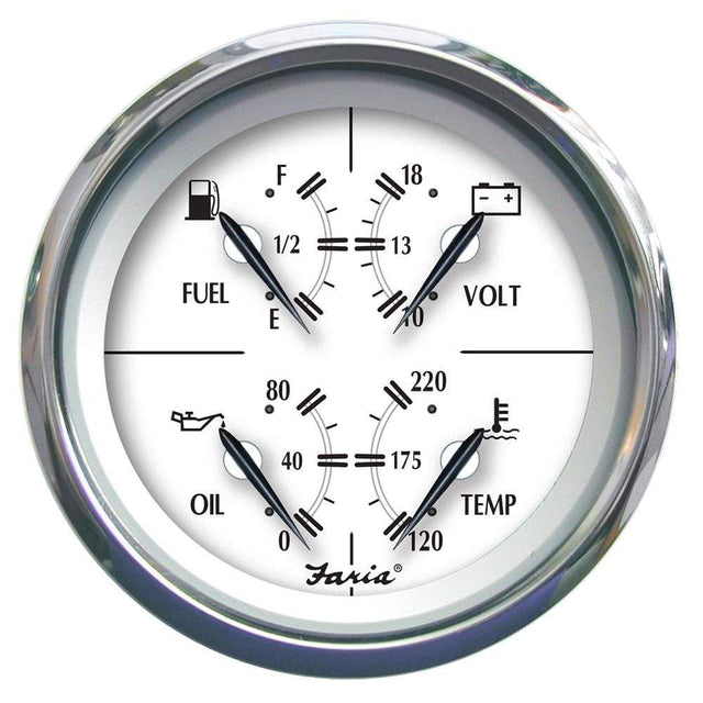 Faria Qualifies for Free Shipping Faria Newport SS 4" Multifunction Gauge #45012