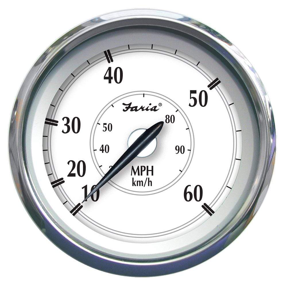 Faria Qualifies for Free Shipping Faria Newport SS 4" Speedometer 60 MPH Pitot #45010