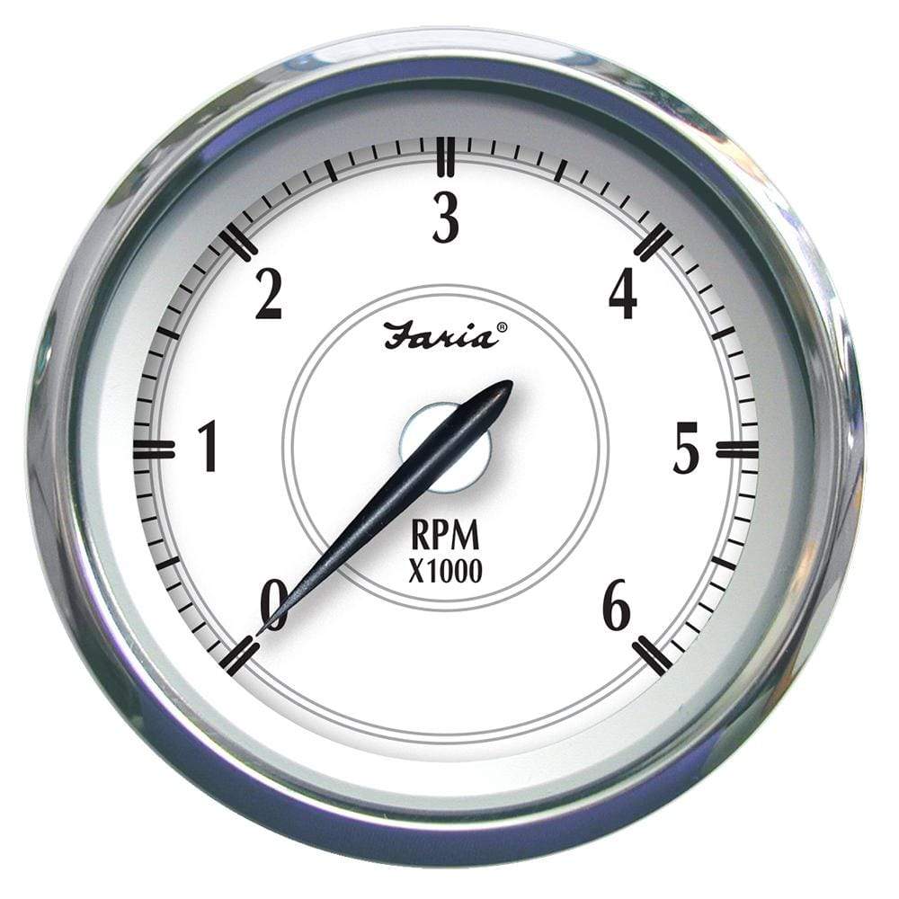 Faria Qualifies for Free Shipping Faria Newport SS 4" Tach 6000 RPM Gas I/O #45002