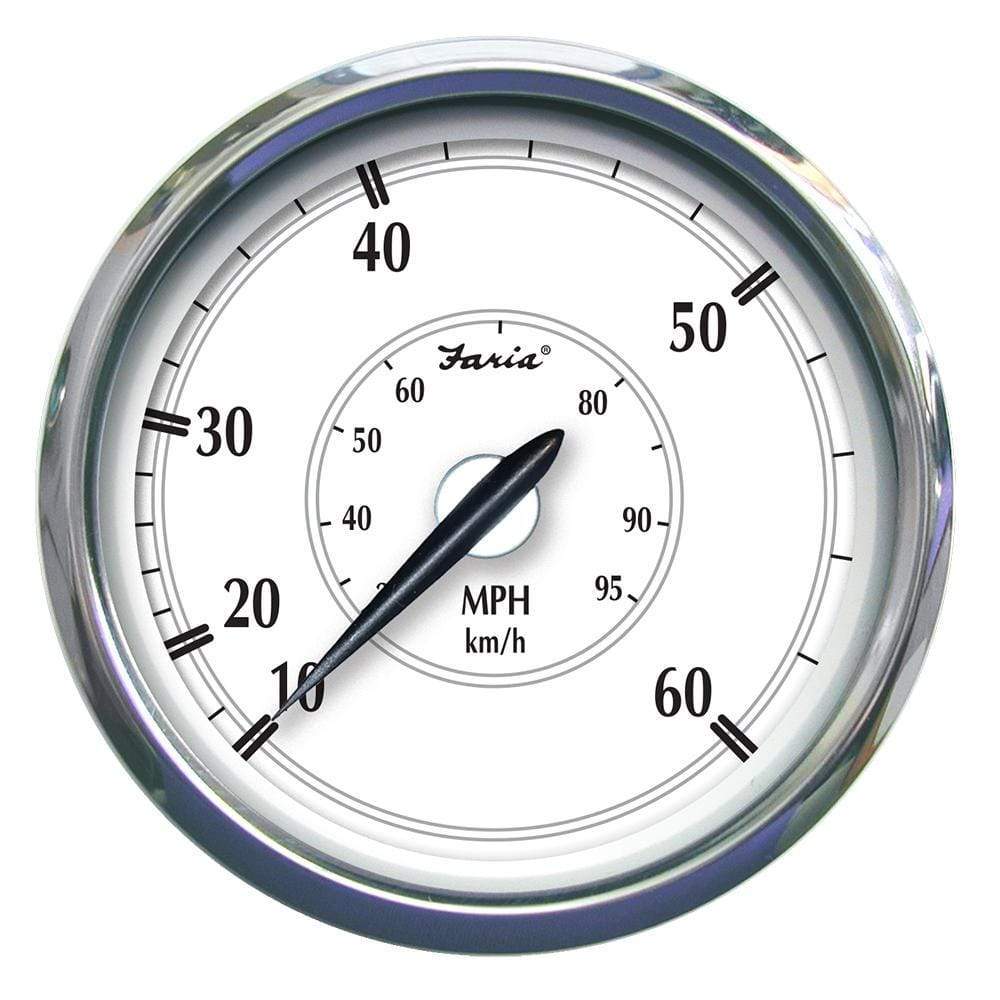 Faria Qualifies for Free Shipping Faria Newport SS 5" Speedometer 60 MPH Pitot #45009