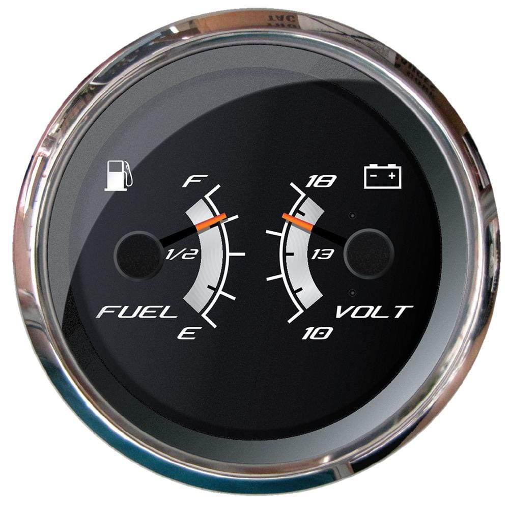 Faria Platinum 4" Multi-Function Fuel Level/Voltmeter #22013