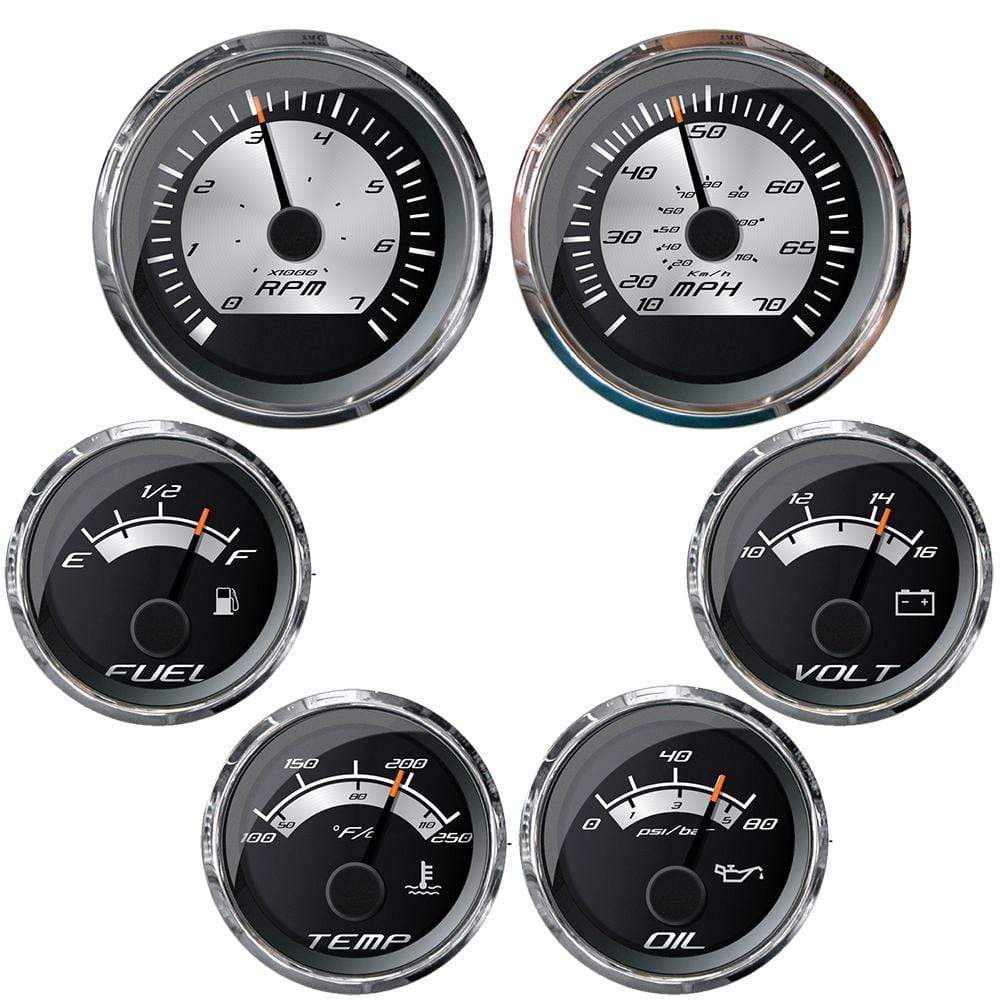 Faria Platinum Box Set Inboard Speedo/Tach/Fuel/Voltmeter/ #KTF0186