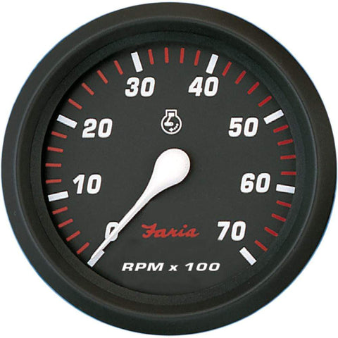 Faria Pro Tachometer 7000 RPM All Outboard Red 4" #34617