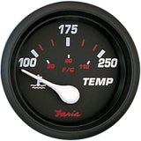 Faria Pro Water Temperature Gauge 100-250 F Red 2" #14604
