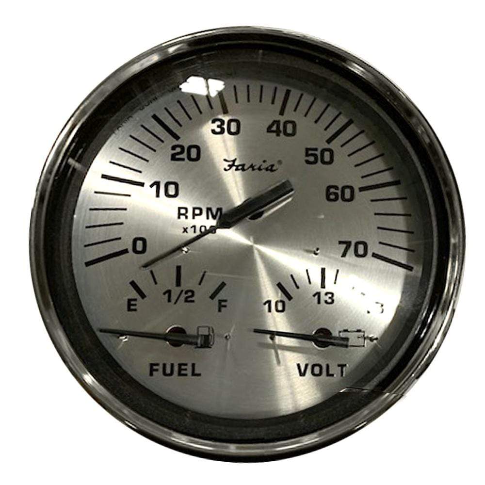 Faria Silver 5" Multifunction 3-In-1 Combination Gauge #GT0031