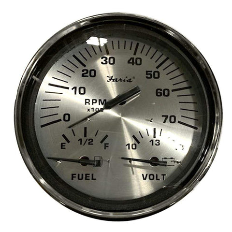 Faria Silver 5" Multifunction 3-In-1 Combination Gauge #GT0031