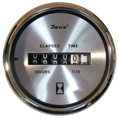 Faria Qualifies for Free Shipping Faria Spun Hourmeter Silver #16020