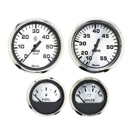 Faria Qualifies for Free Shipping Faria Spun Silver 4-Gauge Box Set for Outboard Engine #KTF0182
