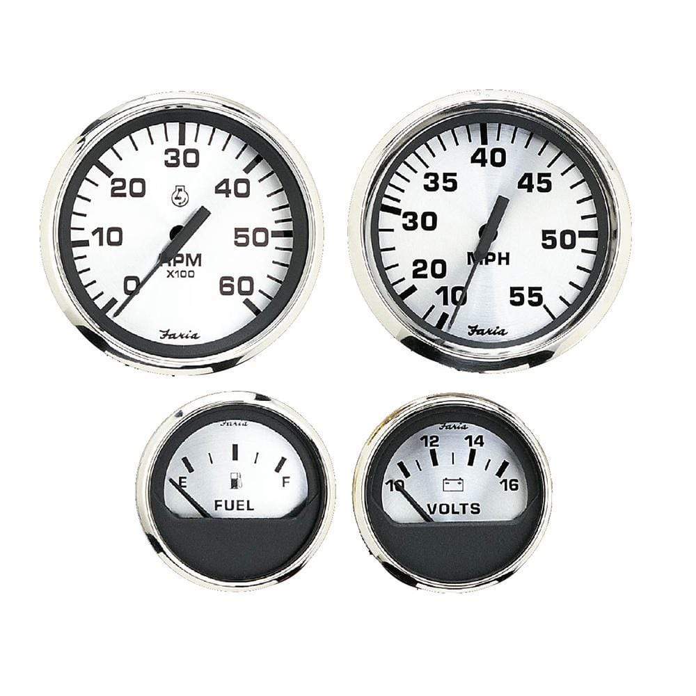 Faria Qualifies for Free Shipping Faria Spun Silver 4-Gauge Box Set for Outboard Engine #KTF0182
