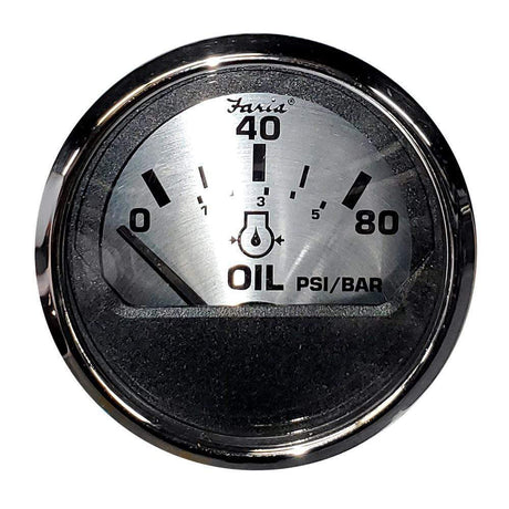 Faria Qualifies for Free Shipping Faria-Spun Silver Oil Pressure Gauge #16002