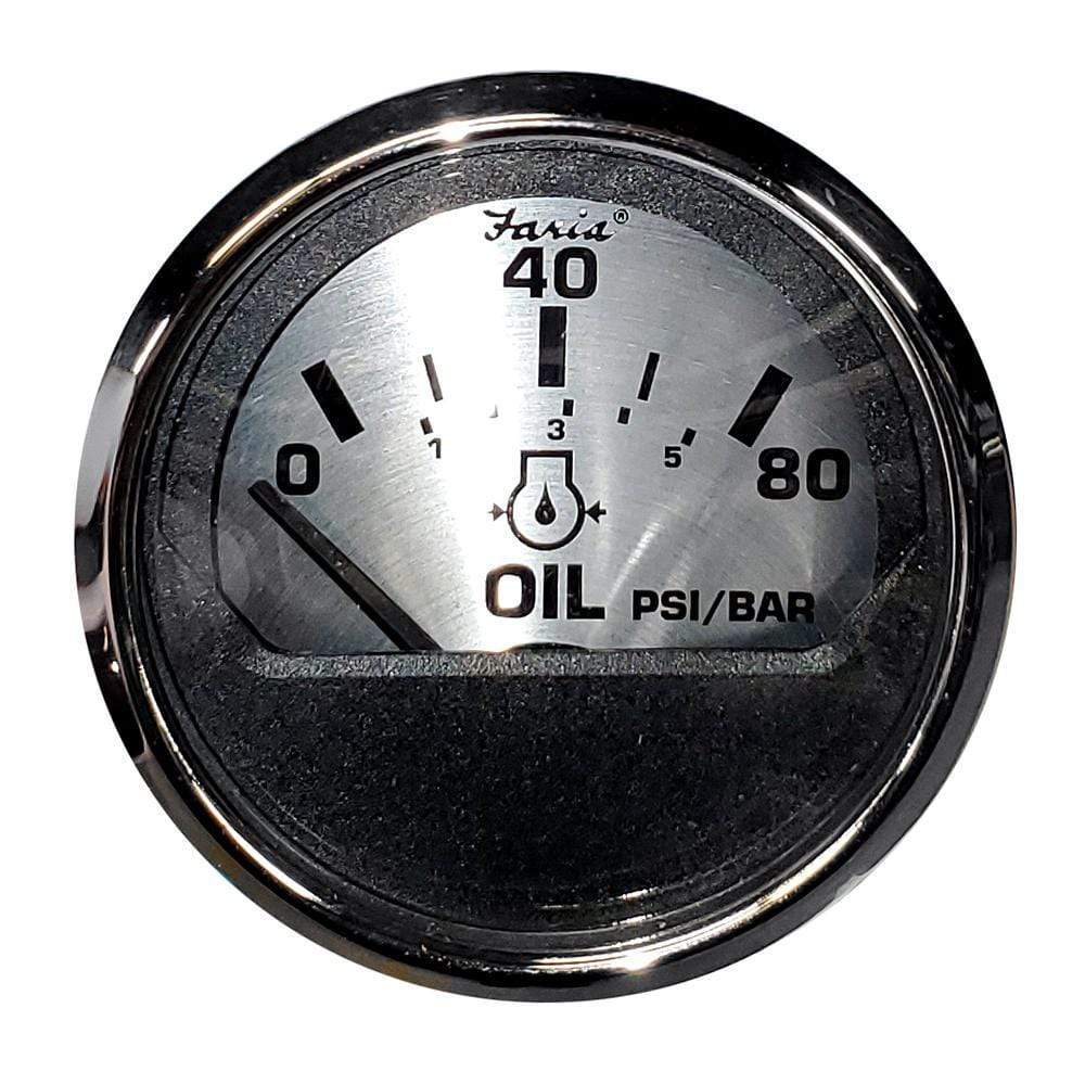Faria Qualifies for Free Shipping Faria-Spun Silver Oil Pressure Gauge #16002