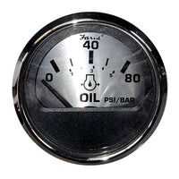 Faria Qualifies for Free Shipping Faria-Spun Silver Oil Pressure Gauge #16002