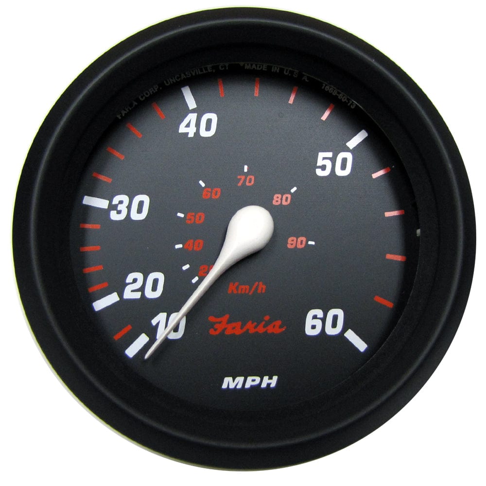 Faria Qualifies for Free Shipping Faria Spun Speedometer Gauge 4" Silver 60 MPH  #34611