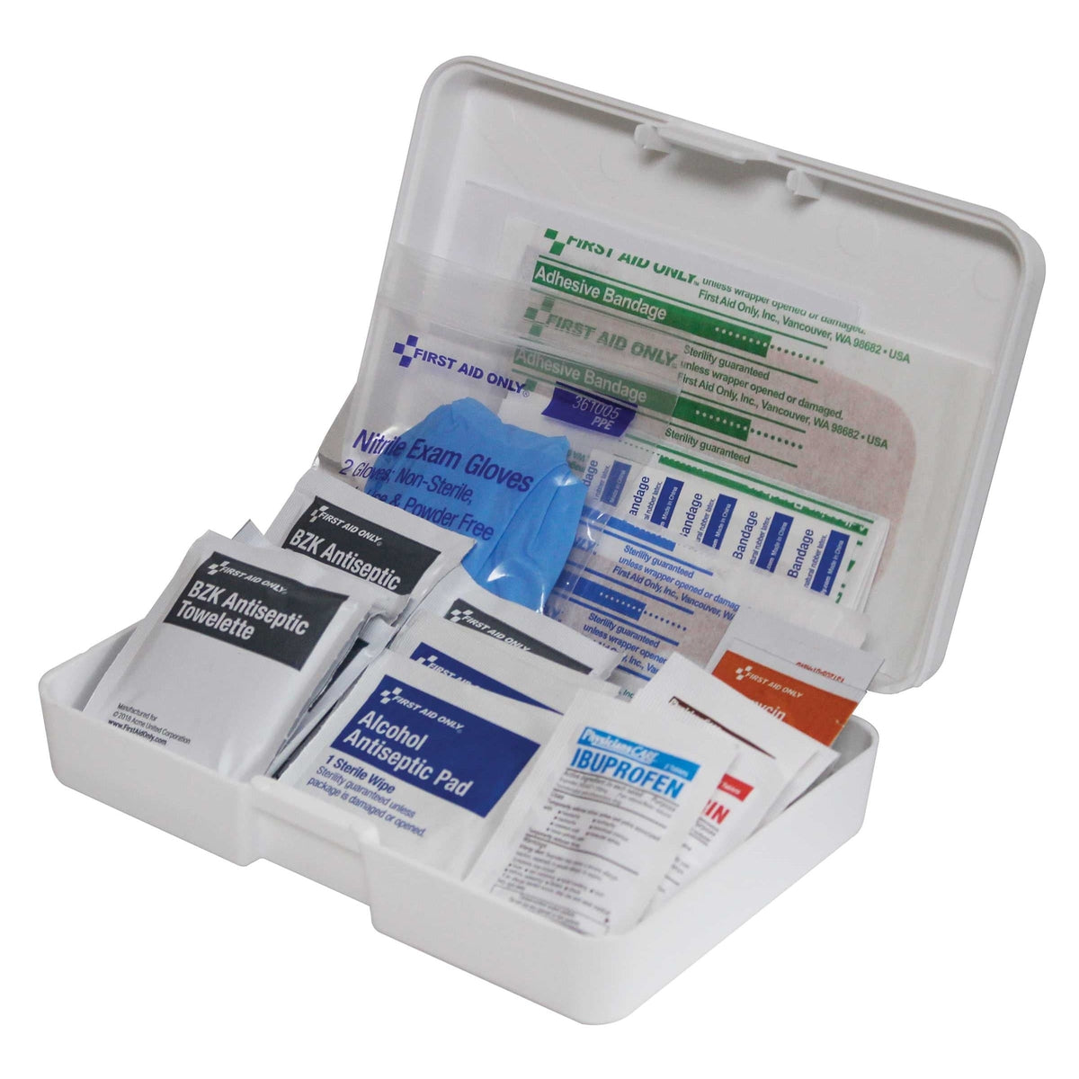 First Aid Only Personal First Aid Kit 52 Pieces Plastic Case #FAO-122