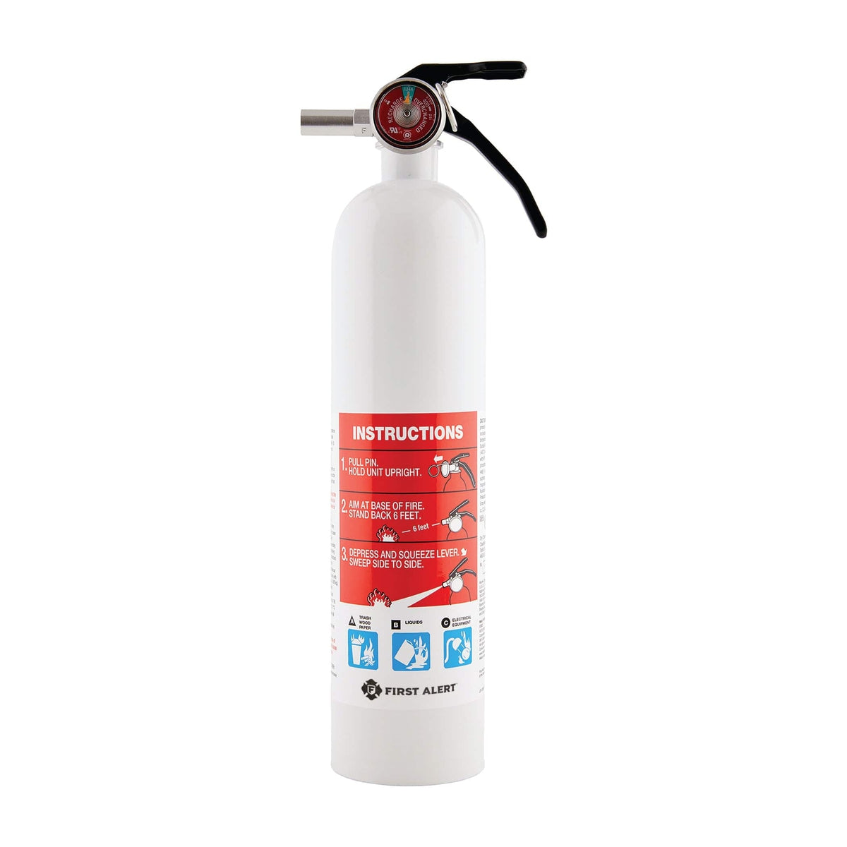 First Alert Qualifies for Free Shipping First Alert GP Fire Extinguisher 1-A:10-B:C White #FE1A10GOWA