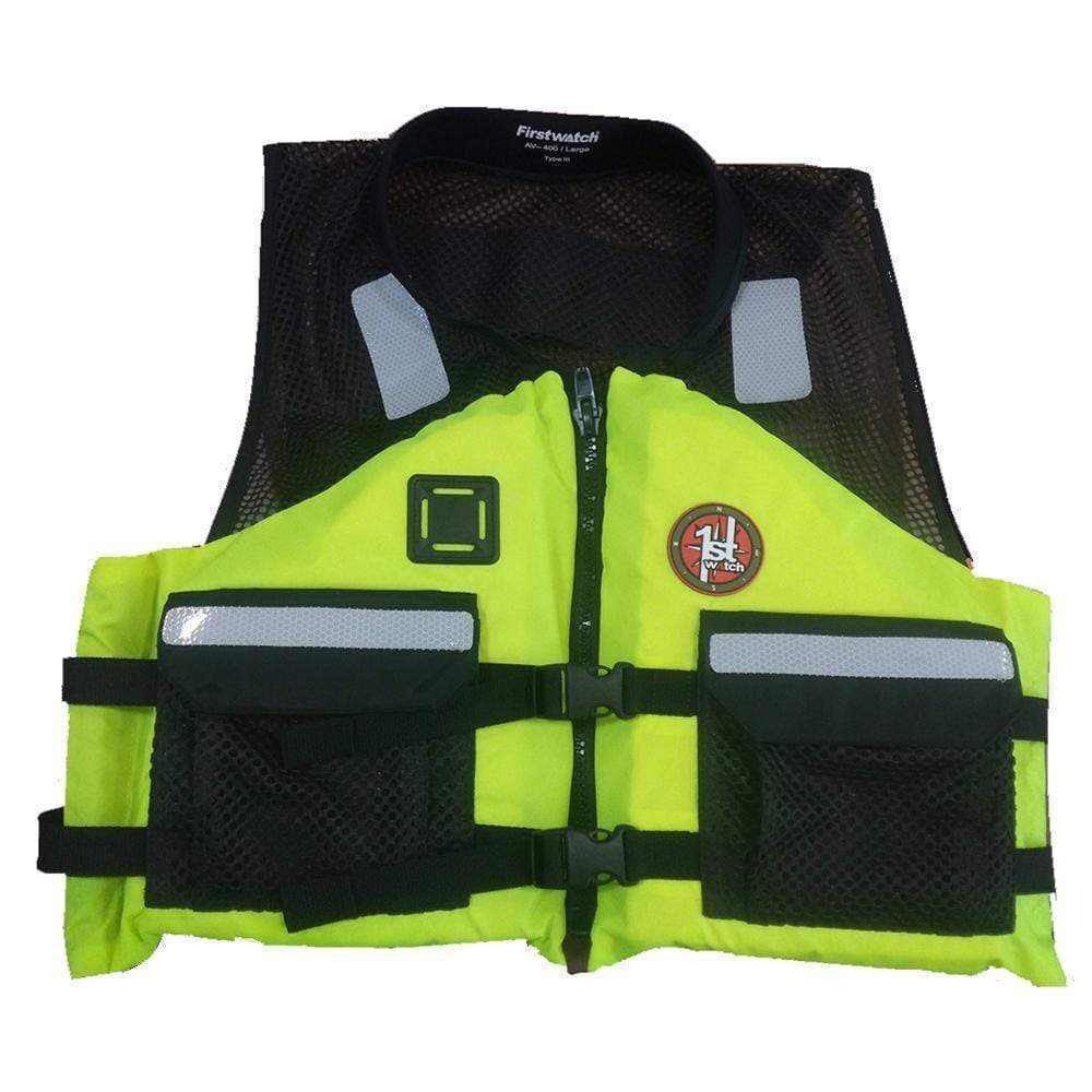 First Watch AV-500 Industrial Mesh Vest Hi-Vis 2XL #AV-500-HV-XXL