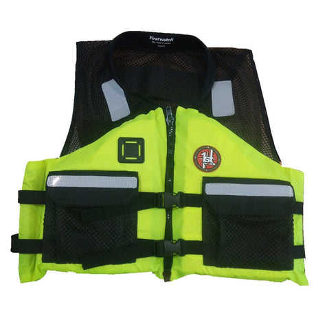 First Watch Qualifies for Free Shipping First Watch AV-5001 Crew Vest PFD Hi-Vis Yellow #AV-5001-HV-L/XL