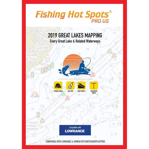 Fishing Hot Spots Qualifies for Free Shipping Fishing Hot Spots Pro GL Great Lakes 2019 #E229