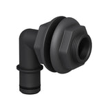 Flow-Rite Qwik-Lok Flanged Thru-Hull 3/4" 90-Degree Black #MA-007-QLB