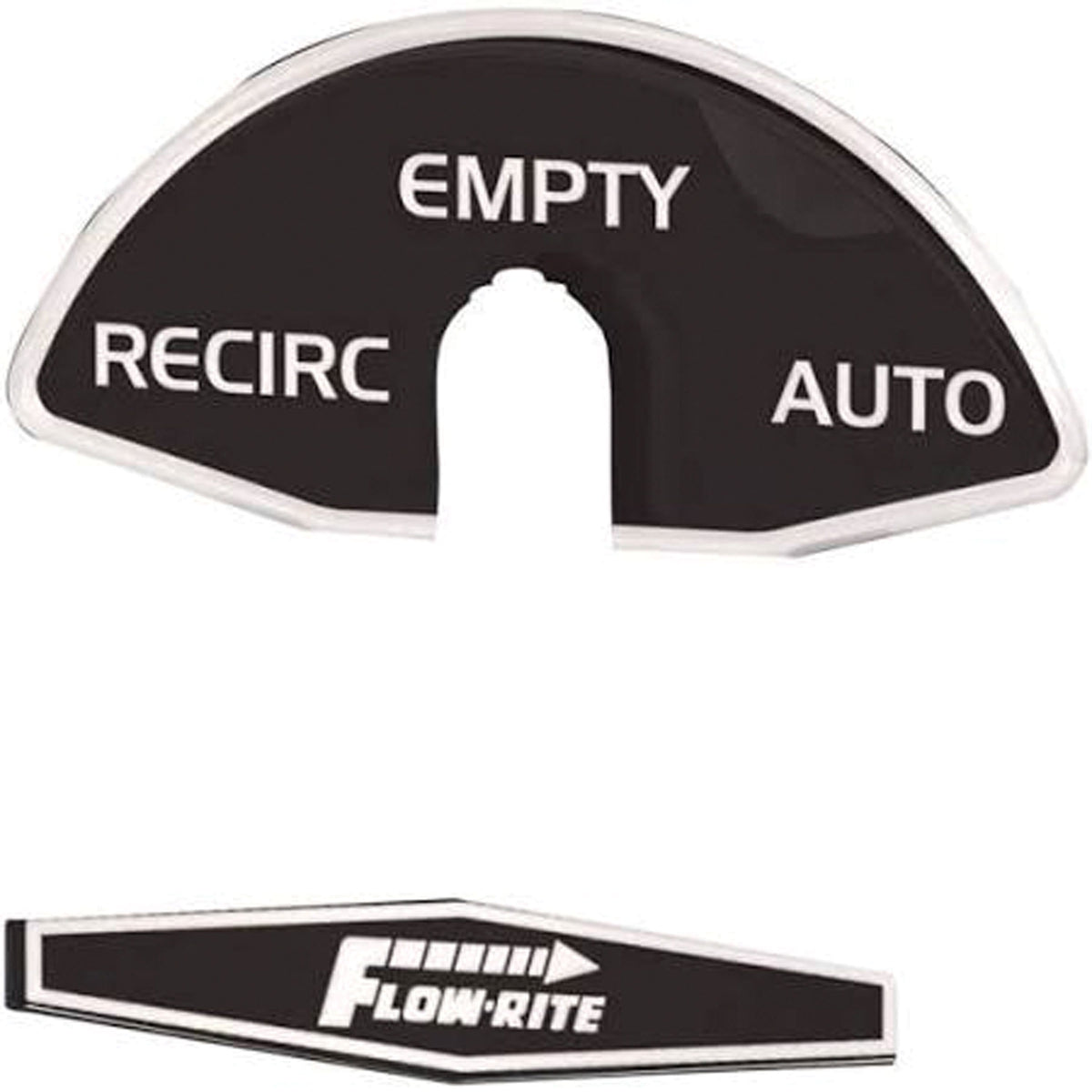 Flow-Rite Replacement Actuator Knob Decal Rear #MD-DCL-013-WHT