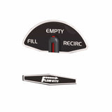 Flow-Rite Sys 4 Actuator Fill/Empty/Recirc Decal Blk/Wht #MD-DCL-004-WHT