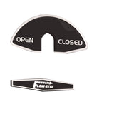 Flow-Rite System 1 Actuator Open/Closed Decal Blk/White #MD-DCL-001-WHT