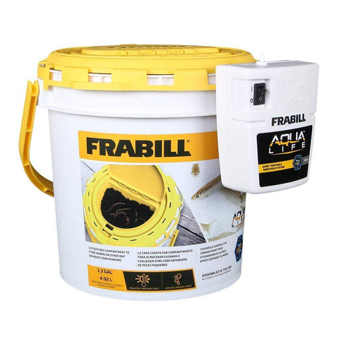 Frabill Qualifies for Free Shipping Frabill Duel Fish Bait Bucket with Clip-On Aerator #4823