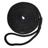 FSE Robline Qualifies for Free Shipping FSE Robline 1/2" x 30' Premium Nylon 3 Strand Dock Line Black #7181969