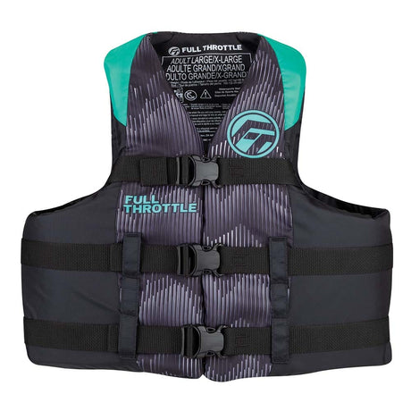 Full Throttle Qualifies for Free Shipping Full Throttle Adult Nylon Life Jacket L/XL Aqua/Black #112200-505-050-22