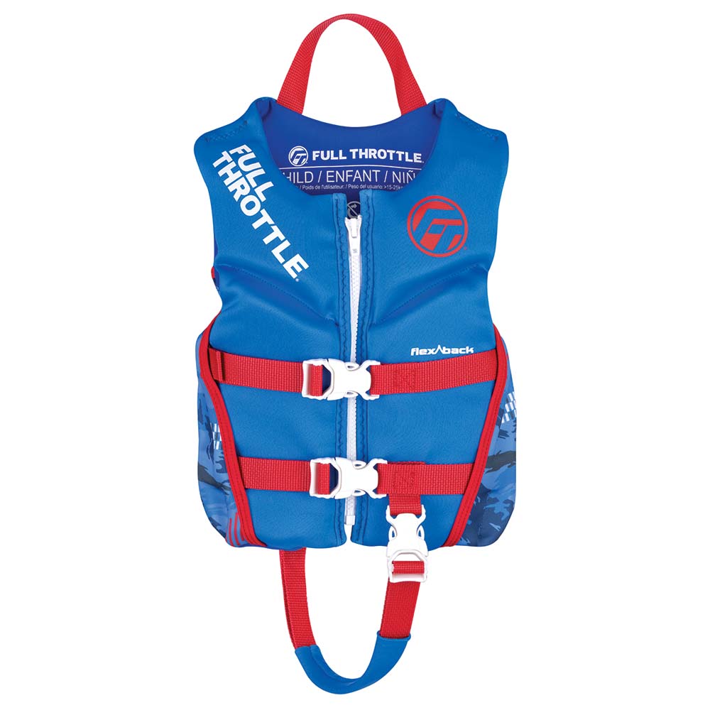 Full Throttle Qualifies for Free Shipping Full Throttle Child Rapid Dry Flex-Back Life Jacket Blue #142500-500-001-22
