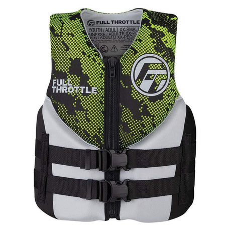 Full Throttle Qualifies for Free Shipping Full Throttle Junior Hinged Neoprene Life Jacket Green #142400-400-009-22