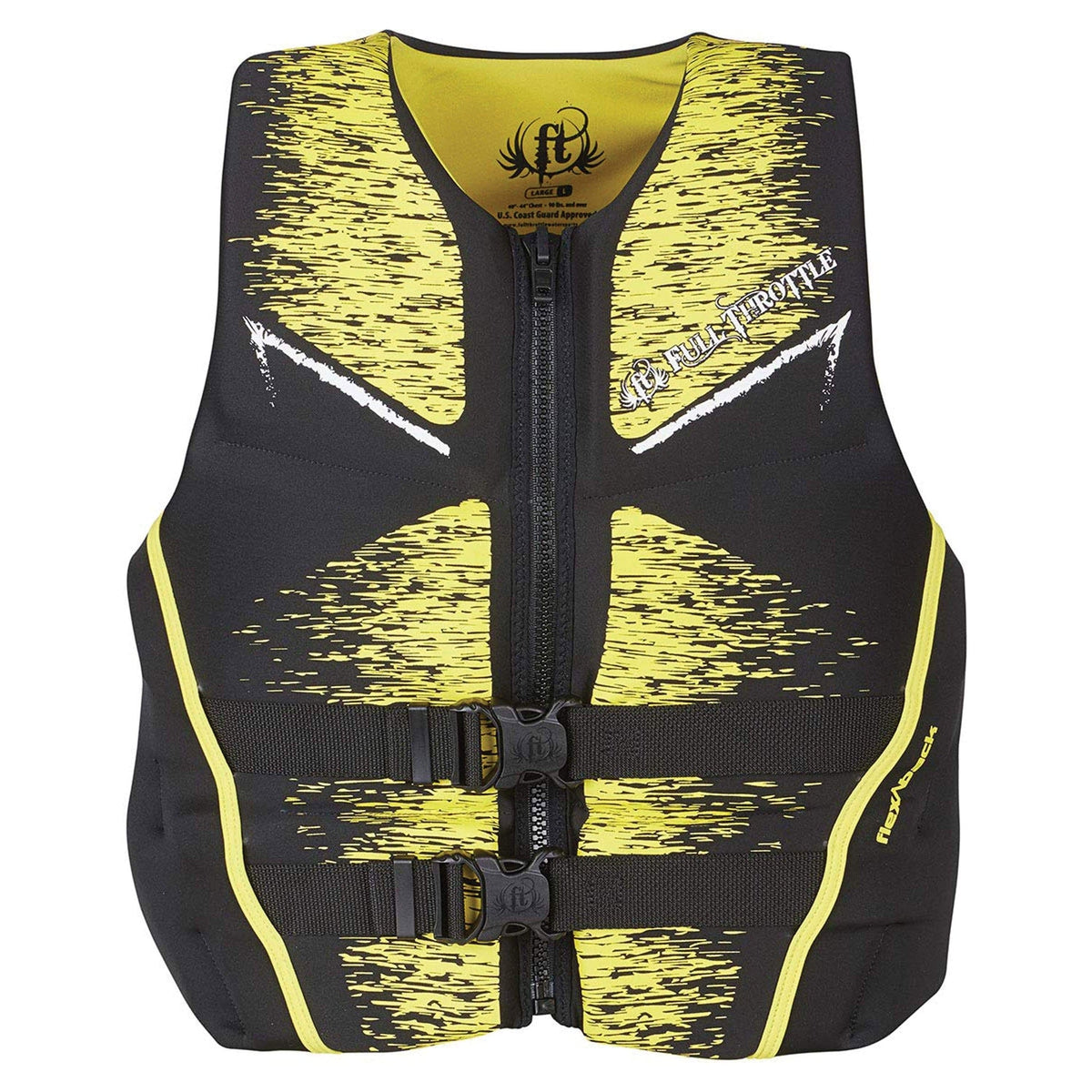 Full Throttle Mens Rapid-Dry Vest L 40-44" Yellow #142500-300-040-19